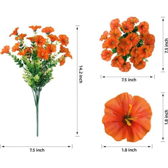 Fake Fall Flowers Artificial Flowers Plants for Outdoors Autumn Decoration - Picture 6 of 7